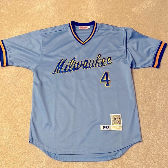 Vintage Paul Molitor Milwaukee Brewers 1982  patch Cooperstown jersey - Picture 1 of 13